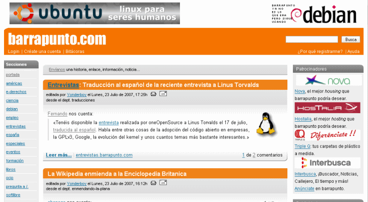 agregadores sociales - barrapunto.com