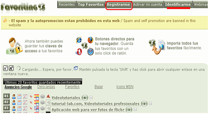 agregadores sociales - Favoriting